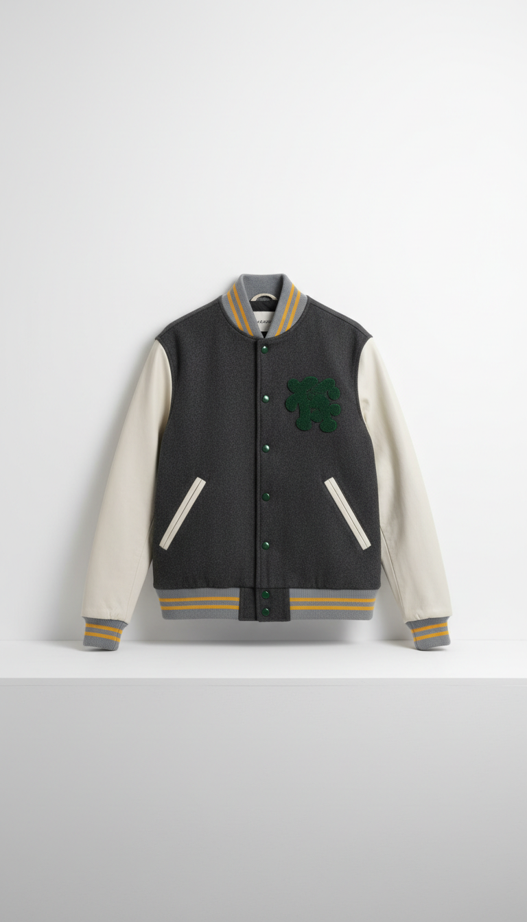 Varsity Jacket with Wool Blend